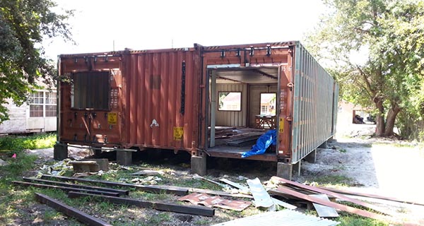 The Container House structure rear